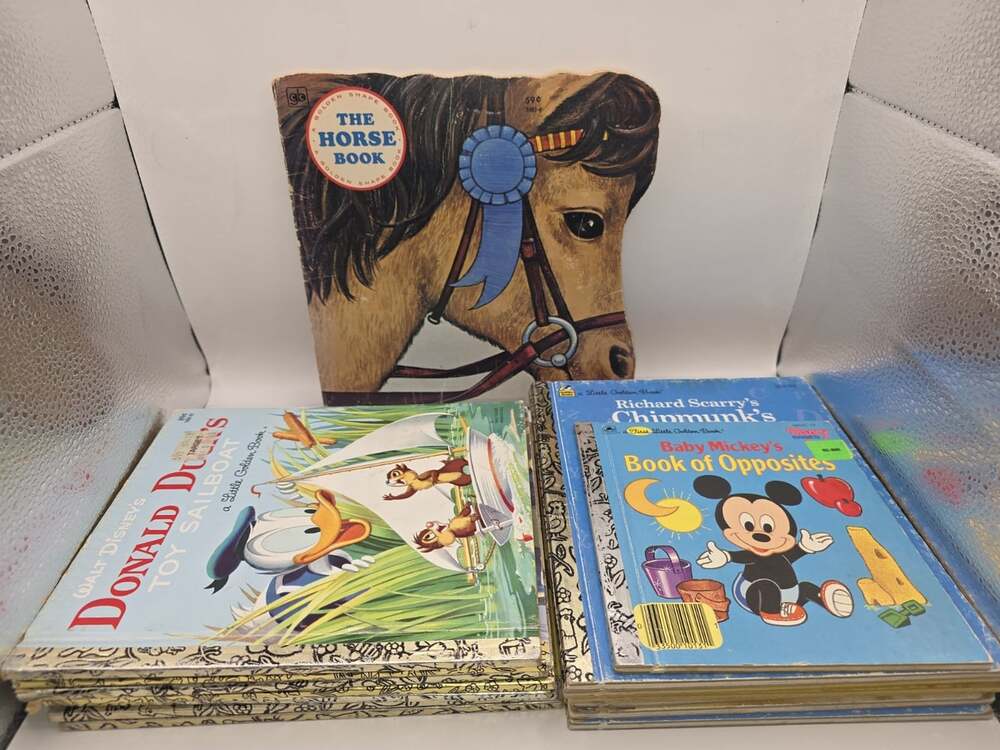 15 Golden Books Mixed Lot Horse Book Pooh Mickey Dumbo Lion King Donald Duck